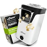 Liebfeld Popcornmaschine - Heißluft Popcorn Maker ohne Fett & Öl - Retro Küchen Gadget für...