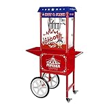Royal Catering RCPW-16.1 Popcornmaschine Popcorn Maker Popcorn Bereiter Retro Vintage mit Wagen USA...