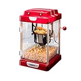 celexon CinePop CP1000 Popcorn-Maschine - 24,5x28x43cm - Rot-Retro/Kino-Design- Edelstahlkessel -...