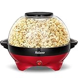 Yabano Popcornmaschine für Zuhause, Popcorn Maker Machine mit Zucker & Öl, Abnehmbare Heizfläche,...